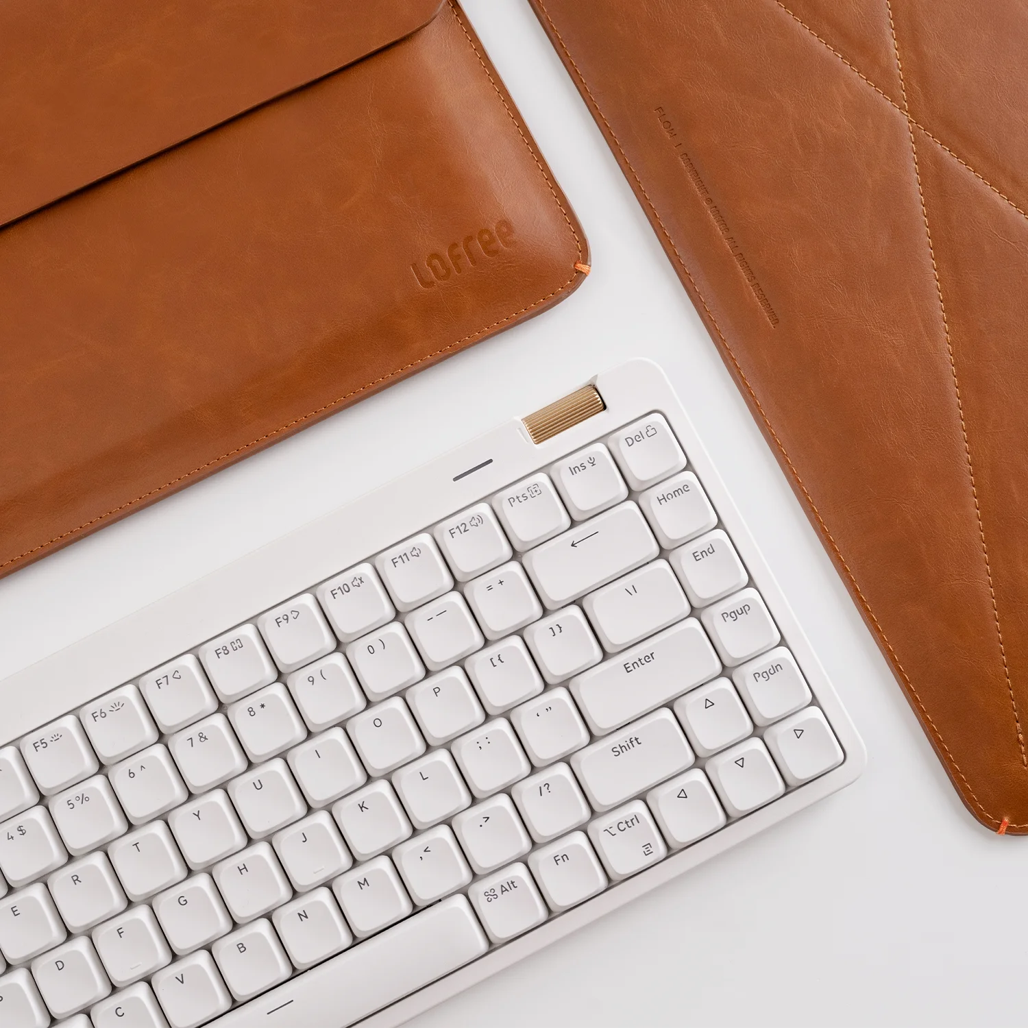 Lofree Keyboard Sleeve for Flow84 PU Leather (Brown)