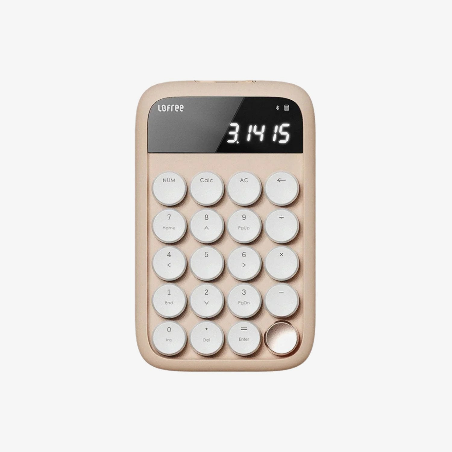 Lofree Bluetooth Dual-Mode Number Pad & Calculator (Milk Tea)