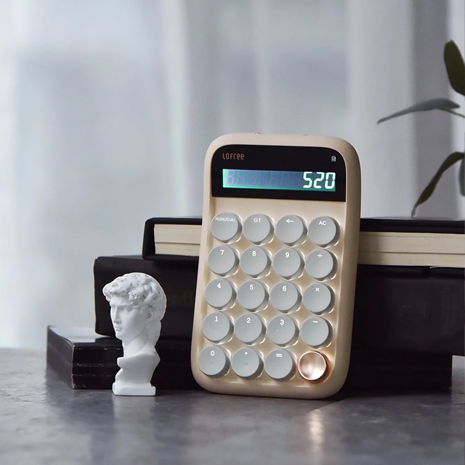 Lofree Bluetooth Dual-Mode Number Pad & Calculator (Milk Tea)