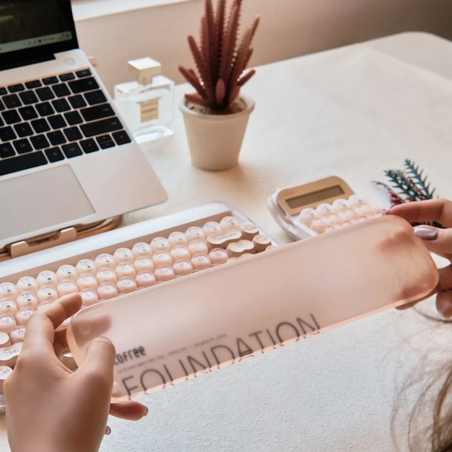 Lofree Jelly Transparent Keyboard Palm Rest - Foundation